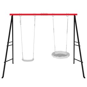Swing Stand, For Children And Adults, 500 Lbs Heavy-duty Metal A-frame Backyard Swing, For Indoor And Outdoor Use, Red, Stand Only TEMU Can Only Be Li