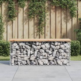 Patio Bench Gabion Design 40.6"x12.4"x16.5" Solid Wood Pine