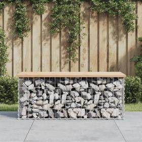 Patio Bench Gabion Design 40.6"x17.3"x16.5" Solid Wood Pine