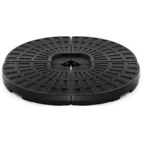4 Pieces Round Cantilever Umbrella Base with Carry Handles for Garden