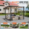 VEVOR 10'x10' Outdoor Retractable Pergola with Canopy, Aluminum Pergola with Retractable Canopy, Modern Pergola with Sun Shade Canopy for Patios, Gard