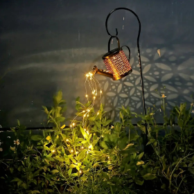 Solar Lights Outdoor Decorative, Metal Solar Watering Can Outdoor Lights Waterproof, Hanging Garden Decor Yard Lights Outside Patio Lawn, Gifts F (Option: 1pack)