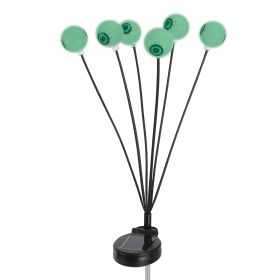 2 Light Color Options --2Packs Solar Scary Eyeballs Lights Outdoor Halloween Decoration Swaying Light Halloween Path Lights Ornaments With Total 12LED (Color: Green)