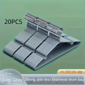 Clothes Hangers With Non-slip Design, Sturdy Heavy Duty Coat Durable Hangers For Coats (Option: Gray20pcs)